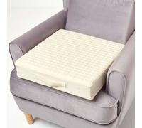 Homescapes Cream Cotton Orthopaedic Foam Armchair Booster Cushion