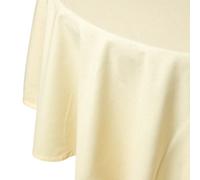 Homescapes Cream Cotton Round Tablecloth 178 Cm