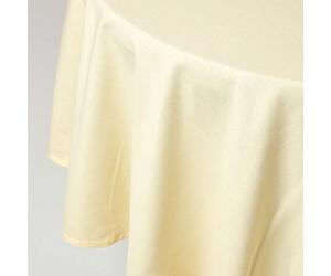 Homescapes Cream Cotton Round Tablecloth 178 Cm