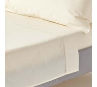 Homescapes Cream Egyptian Cotton Flat Sheet 200 Tc, Single