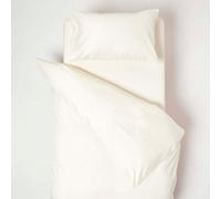 Homescapes Cream Organic Cotton Cot Bed Duvet Cover Set 400 Thread Count