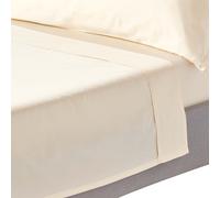 Homescapes Cream Organic Cotton Flat Sheet 400 Tc, Single
