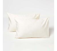 Homescapes Cream Organic Cotton Kids Pillowcases 40 X 60 Cm 400 Thread Count, 2 Pack