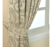 Homescapes Cream Paisley Jacquard Curtain Tie Back Pair