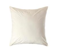 HOMESCAPES Cream Pure Egyptian Cotton Euro Size Pillowcase 60 x 60 cm 200 TC 400 Thread Count Percale Equivalent Large Square Pillow Case with Zip