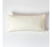 HOMESCAPES Cream Pure Egyptian Cotton King Size Pillowcase 200 TC 400 Thread Count Percale Equivalent Housewife Pillow Case Pack of 4