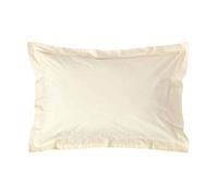 HOMESCAPES Cream Pure Egyptian Cotton Oxford Pillowcase Standard Size 200 TC 400 Thread Count Percale Equivalent Pillow Case Pack of 2