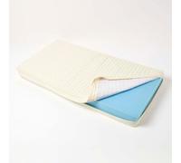 Homescapes Cream Quilted Cotton 2 Seater Orthopaedic Booster Cushion Cover
