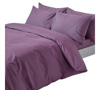 HOMESCAPES Grape Purple Pure Egyptian Cotton Duvet Cover Set King Size 200 TC 400 Thread Count Equivalent 2 Pillowcases Included Quilt Cover Bedding Set