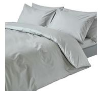 (Single, Silver) Duvet Cover with Pillowcase 200 Thread count