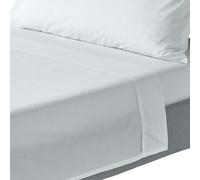 HOMESCAPES Crisp & Cool 200 TC Egyptian Cotton Percale Flat Sheet - White - King