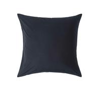 HOMESCAPES Black Pure Egyptian Cotton Euro Size Pillowcase 60 x 60 cm 200 TC 400 Thread Count Percale Equivalent Large Square Pillow Case with Zip