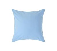 HOMESCAPES Crisp & Cool 200 TC Egyptian Cotton Percale Housewife Pillowcase, European Size - Blue - 40 x 40 cm