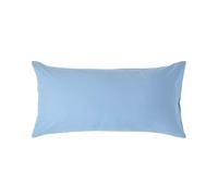 HOMESCAPES Crisp & Cool 200 TC Egyptian Cotton Percale Housewife Pillowcase, European Size - Blue - 40 x 80 cm