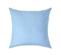 HOMESCAPES Crisp & Cool 200 TC Egyptian Cotton Percale Housewife Pillowcase, European Size - Blue - 80 x 80 cm