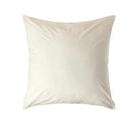 HOMESCAPES Crisp & Cool 200 TC Egyptian Cotton Percale Housewife Pillowcase, European Size - Cream - 60 x 60 cm