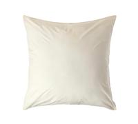 HOMESCAPES Crisp & Cool 200 TC Egyptian Cotton Percale Housewife Pillowcase, European Size - Cream - 80 x 80 cm