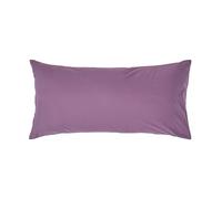HOMESCAPES Crisp & Cool 200 TC Egyptian Cotton Percale Housewife Pillowcase, European Size - Grape - 40 x 80 cm