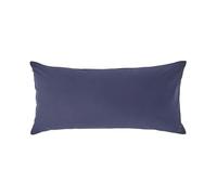 HOMESCAPES Crisp & Cool 200 TC Egyptian Cotton Percale Housewife Pillowcase, European Size - Navy Blue - 40 x 80 cm