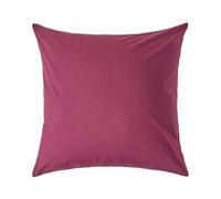 HOMESCAPES Crisp & Cool 200 TC Egyptian Cotton Percale Housewife Pillowcase, European Size - Plum - 80 x 80 cm