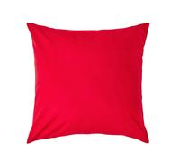 HOMESCAPES Red Pure Egyptian Cotton Euro Size Pillowcase 60 x 60 cm 200 TC 400 Thread Count Percale Equivalent Large Square Pillow Case with Zip