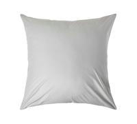 HOMESCAPES Crisp & Cool 200 TC Egyptian Cotton Percale Housewife Pillowcase, European Size - Silver Grey - 80 x 80 cm