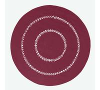 HOMESCAPES Crochet Braided Rug - Plum - 120 cm Round