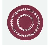 HOMESCAPES Crochet Braided Rug - Plum - 90 cm Round
