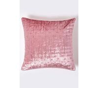 Homescapes Crushed Velvet Cushion Cover In Bright Pink Bright Pink