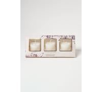 Homescapes Crystal Scented Candle Gift Set Pack Of 3 With Natural Gemstones In Grey Grey