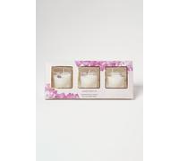 Homescapes Crystal Scented Candle Gift Set Pack Of 3 With Natural Gemstones In Purple Purple