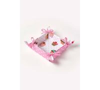 Homescapes Cupcake Reversible Bread Basket In Pink Pink