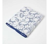Homescapes Damask 100% Turkish Cotton 600 Gsm Bath Sheet, Navy