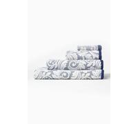 Homescapes Damask 100% Turkish Cotton 600 Gsm Towel In Navy Navy
