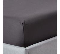 Homescapes Dark Charcoal Grey Egyptian Cotton Fitted Sheet 1000 Tc, Double