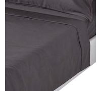 Homescapes Dark Charcoal Grey Egyptian Cotton Flat Sheet 1000 Thread Count, King Size
