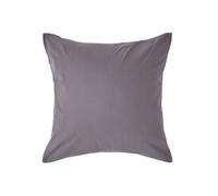 HOMESCAPES Dark Grey Pure Egyptian Cotton Euro Size Pillowcase 40 x 40 cm 200 TC 400 Thread Count Percale Equivalent Pillow Case with Zip