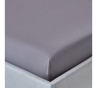 HOMESCAPES Dark Grey Deep Fitted Sheet (12”) Super King 200 TC 400 Thread Count Equivalent Pure Egyptian Cotton Bed Sheet with Fully Elasticated Skirt