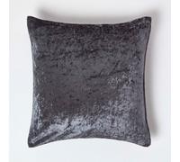 (Dark Grey, 45 x 45 cm) Luxury Crushed Velvet Cushion Cover