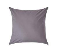 HOMESCAPES Dark Grey Pure Egyptian Cotton Euro Size Pillowcase 40 x 40 cm 200 TC 400 Thread Count Percale Equivalent Pillow Case with Zip
