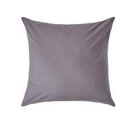 HOMESCAPES Dark Grey Pure Egyptian Cotton Euro Size Pillowcase 60 x 60 cm 200 TC 400 Thread Count Percale Equivalent Large Square Pillow Case with Zip