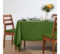 Homescapes Dark Olive Cotton Square Tablecloth 137 X 137 Cm