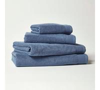 HOMESCAPES Denim Blue Bath Towel 700 GSM Combed 100% Egyptian Cotton Towel 70 x 130 cm