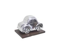 Homescapes Designer Solid Metal Vw Beetle Oldtimer Table Top In Silver Silver One Size