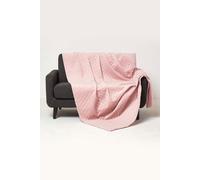 Homescapes Diamond Quilted Velvet Throw In Pink Pink