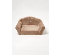 HOMESCAPES Plush Dog Sofa Bed - Small Beige