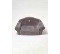 HOMESCAPES Plush Dog Sofa Bed - Large Grey