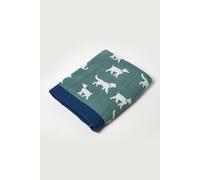 HOMESCAPES Dog Pattern Green Hand Towel 100% Cotton Super-Absorbent & Soft 500 GSM Small Guest Towel with Animal Design
