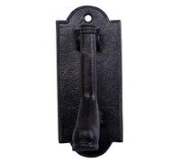 HOMESCAPES Door Knocker Boot Vintage Nostalgic Cast Iron Black Antique Style