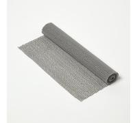 HOMESCAPES Door Mats Indoor, Plain PVC Floor Mat, Dirt Trapper Non-Slip, Long 30 x 100cm, Washable, For Front Door, Entrance & Entryways - Black OR White